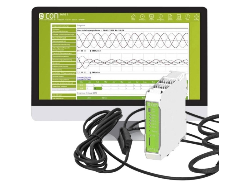 Econ Solutions Econ Sens3pro - 400A Net-Analyseapparat 3-Faset Med Loggerfunktion