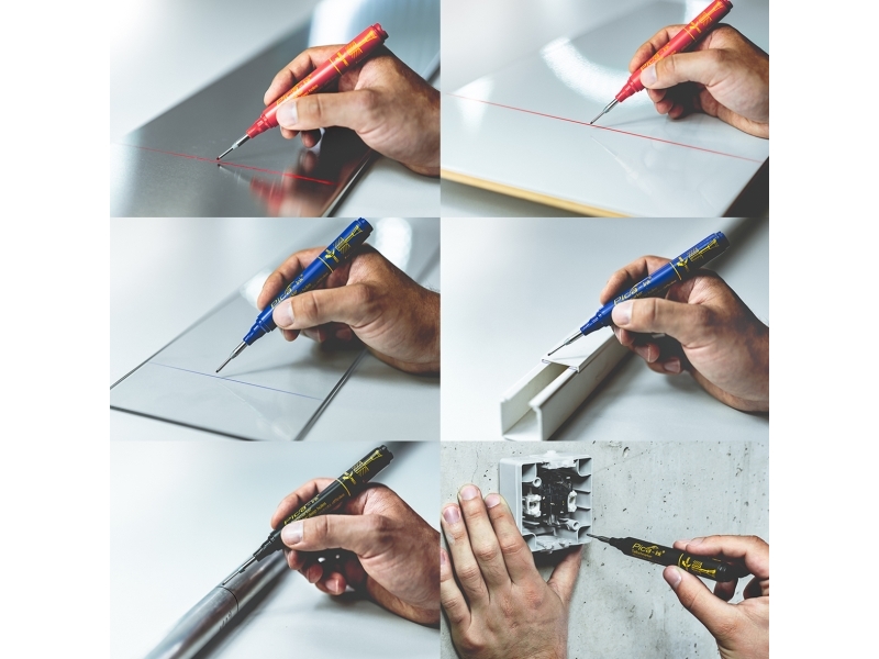Pica Ink vandfast dybhuls marker - rød