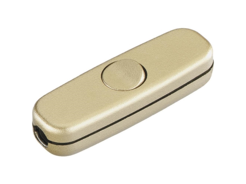 Interbär 5055-010.01 Schnurschalter Gold 1 X Aus/Ein 3 A 1 St