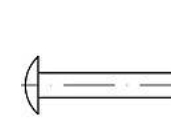 Toolcraft 112353 Flach Rund Niet (Ø X L) 4 Mm X 8 Mm Stahl, 1000 Stk