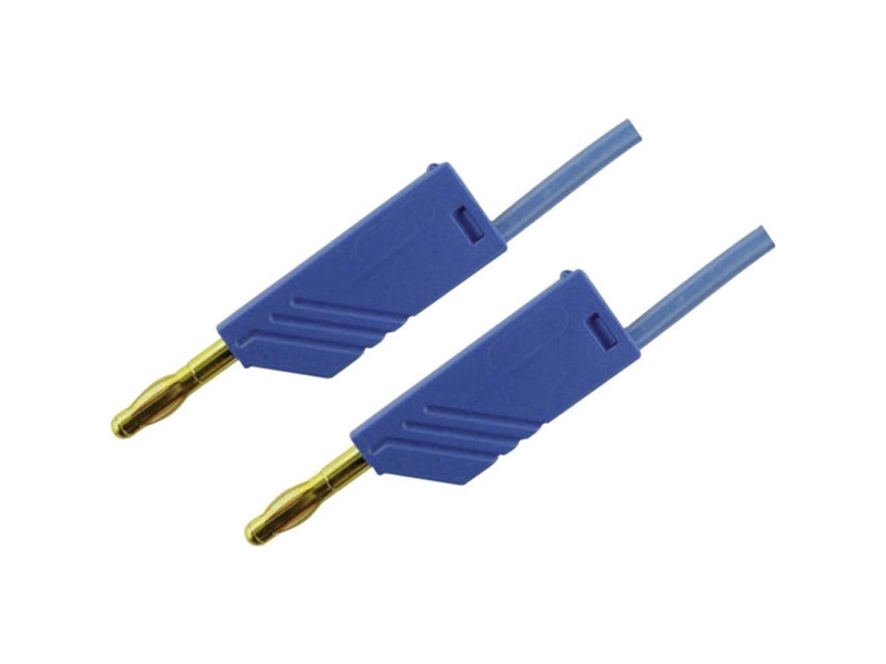 SKS Hirschmann MLN 50/2,5 BL Prøveledning Lamelstik 4 mm Lamelstik 4 mm 0.50 m Blå 1 stk | EL Artiklar - Kablar och ledningar - Testa och mäta ledningar | GameStuff