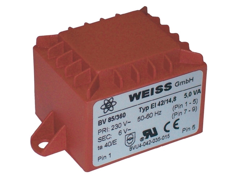 Weiss Elektrotechnik 85/362 Printtransformator 1 x 230 V 1 x 12 V/AC 5 VA 417 mA