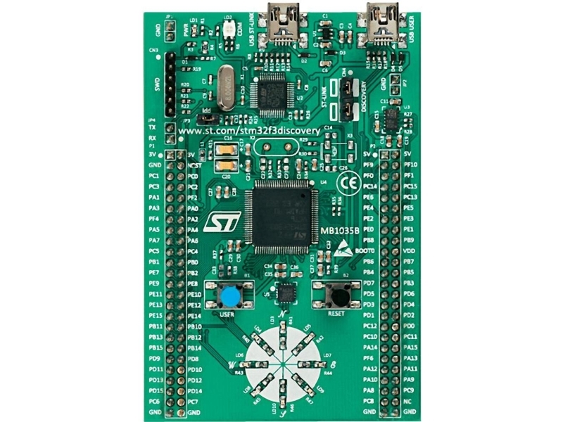 STMicroelectronics Utvecklingskort STM32F3DISCOVERY STM32 F3-serien | EL Artiklar - Verktyg för EL - Mätinstrument | GameStuff