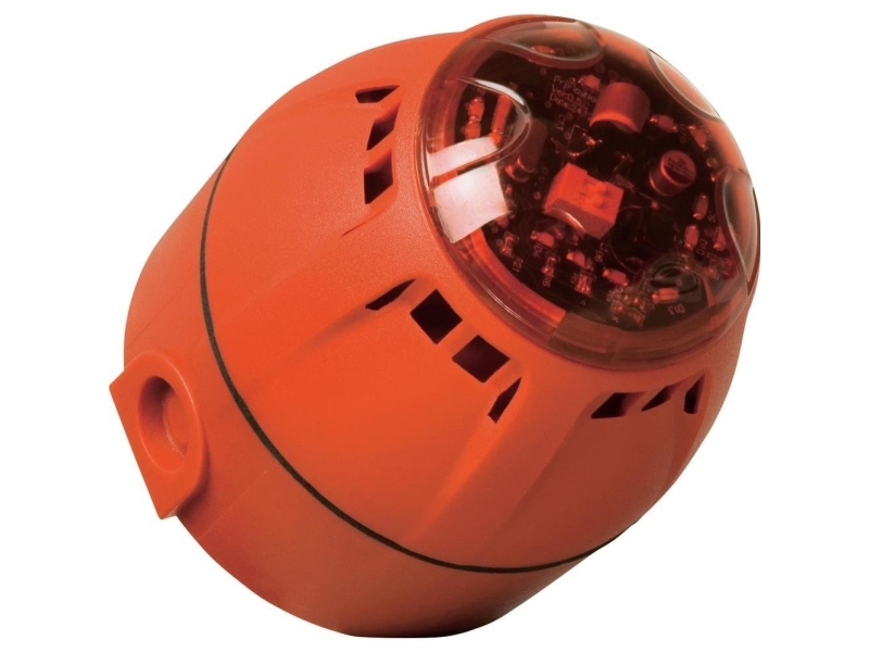 Compro Kombi-Signalgiver Led Chiasso Razor Rød Blitzlys, Halvtoner 12 V/Dc, 24 V/Dc 100 Db
