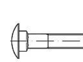 Toolcraft 111548 Runde, Flache Schrauben M8 40 Mm Vierkant Din 603 Verzinkter Stahl (200 Stk.)