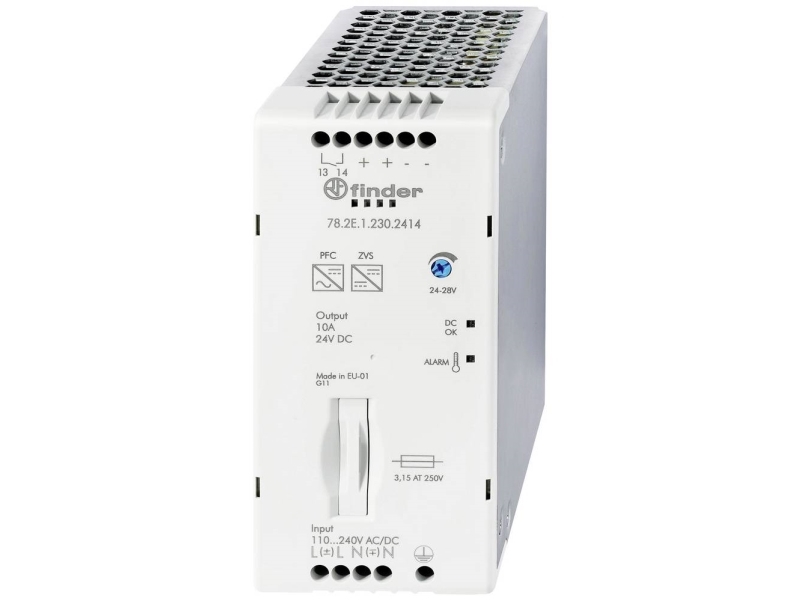 Finder Industri-Switch-Mode Strømforsyning 240W 24V Dc 110-240V Ac/Dc 78.2E.1.230.2414