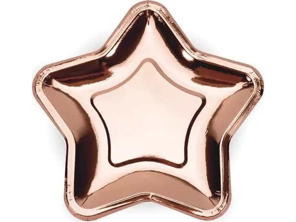 Sternplatten Metallisch Rose Gold