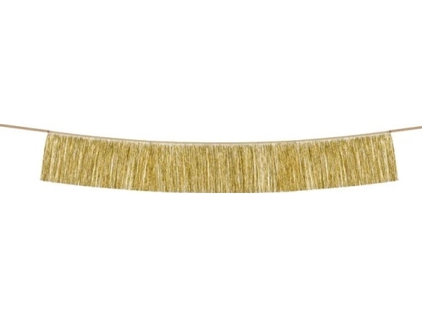 Partydeco Girlande Fransen Gold