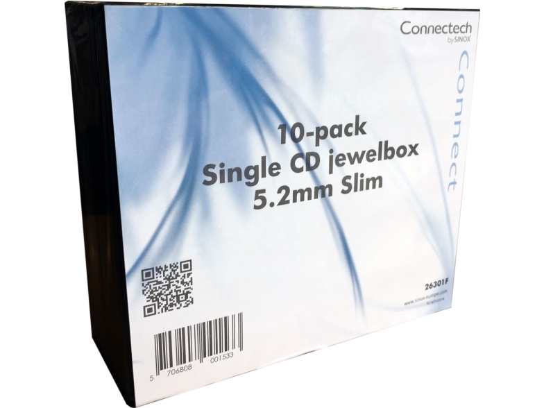 Selek Cd Slimcase 5,2 Mm 10Er-Pack Transparent/Schwarz