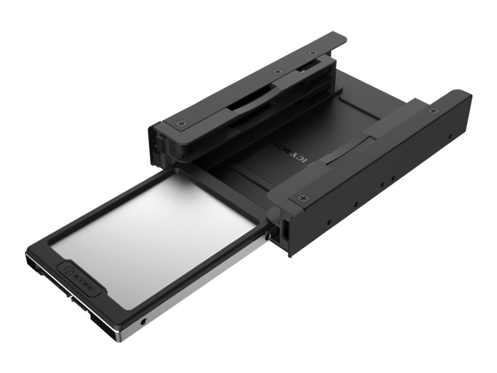 Icy Box Ib-Ac729, Bauhöhe-Adapter Für 2,5" Hdd/Ssd Von 7 Mm Zu 9,5 Mm Dicke, Kunststoff, Schwarz, China, 69 Mm, 99 Mm, 2 Mm