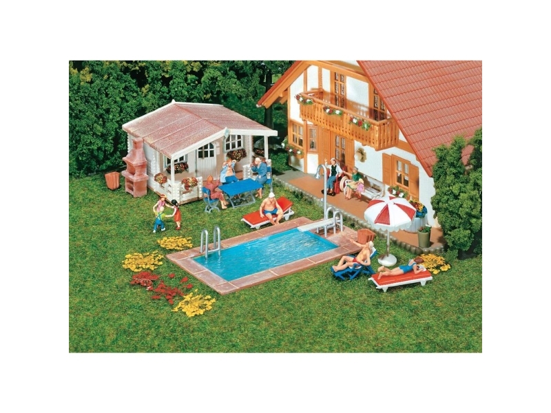 Faller 180542 H0 Swimmingpool Og Havehus