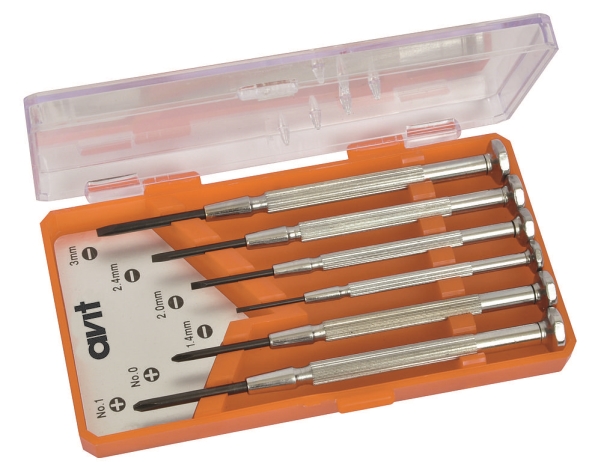 Avit Av05010 Elektronik Und Feinmechanik Schraubendrehersatz 6-Teilig Phillips