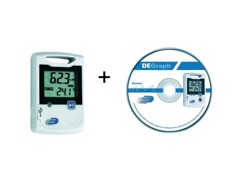 Dostmann Electronic 5005-1002 LOG20 Set Multi-datalogger Mål Temperatur, Luftfugtighed -30 til 60 °C 0 til 99 % rF | EL Artiklar - Verktyg för EL - Mätutrustning för miljö | GameStuff