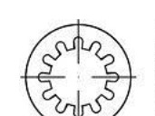 Toolcraft 138343 Zahnscheibe Innen-Ø 17 Mm Din 6797 Federstahl 100 Stk