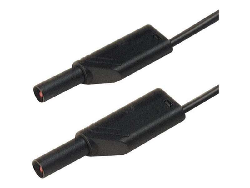 SKS Hirschmann MLS WS 100/2,5 sw Säkerhetsprovledning [Lamellanslutning 4 mm - Lamellanslutning 4 mm] 1,00 m Svart 1 st | EL Artiklar - Kablar och ledningar - Testa och mäta ledningar | GameStuff