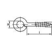 Toolcraft Øjebolte Type 1 (Ø X L) 18 Mm X 50 Mm Galvaniseret Stål 100 Stk