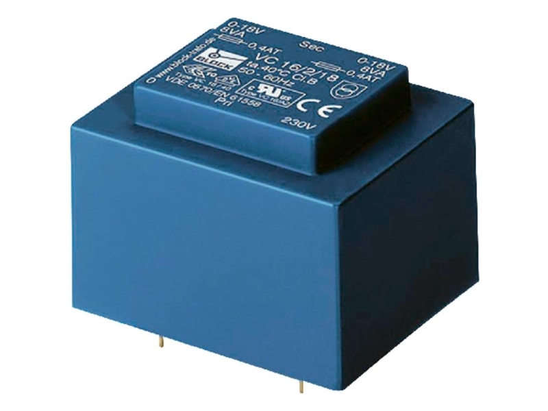 Block VC 16/2/12 Printtransformator 1 x 230 V 2 x 12 V/AC 16 VA 666 mA