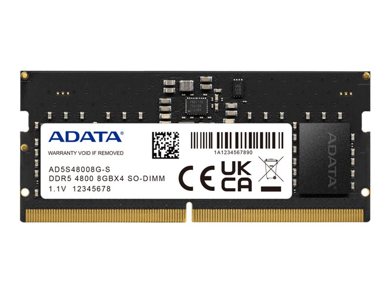 Adata Premier , 8 Gb, 1 X 8 Gb, Ddr5, 4800 Mhz, 262-Pin So-Dimm