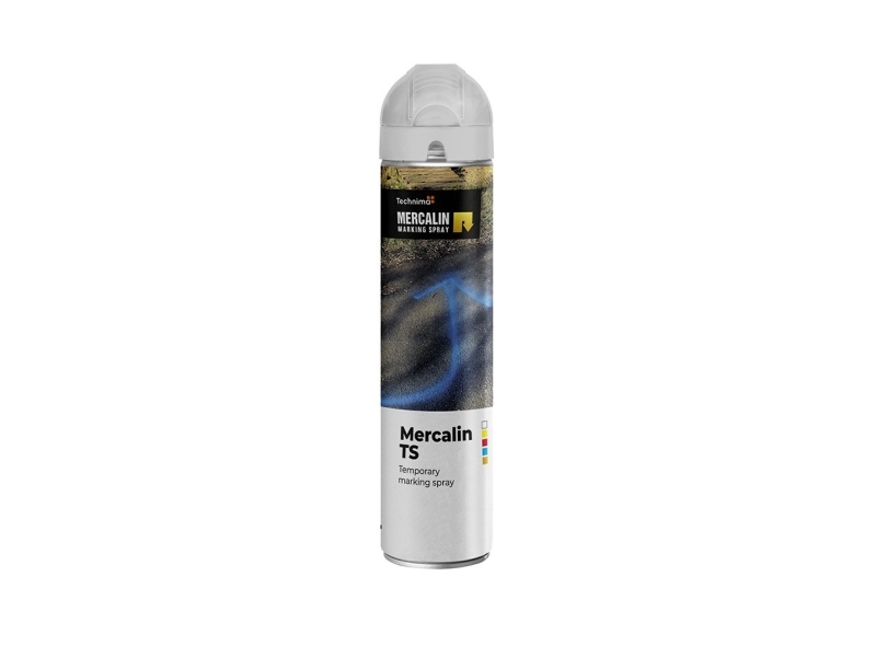 Mercalin markeringsspray 600ml - TS hvid, bl.a. t/asfalt, beton, græs eller grus m.m.