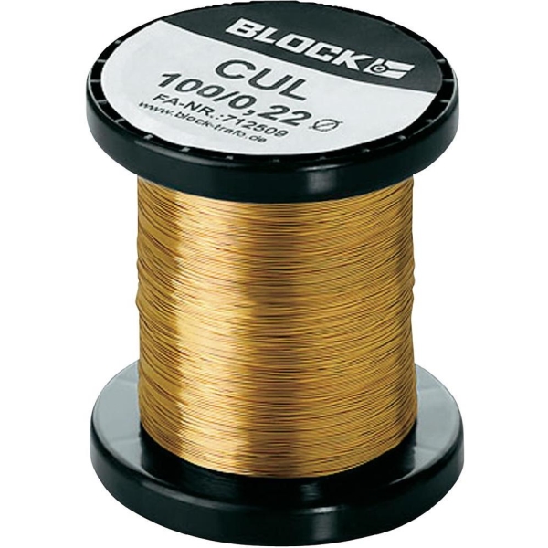 Block Lakeret Kobbertråd Udvendig Diameter (Uden Isoleringslak): 0.28 Mm 175 M 0.10 Kg