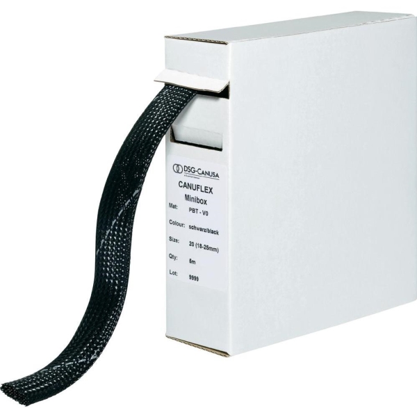 Dsg Canusa Strømpeflex-Schlauch Schwarz Pbt 11 Bis 17 Mm 10 M