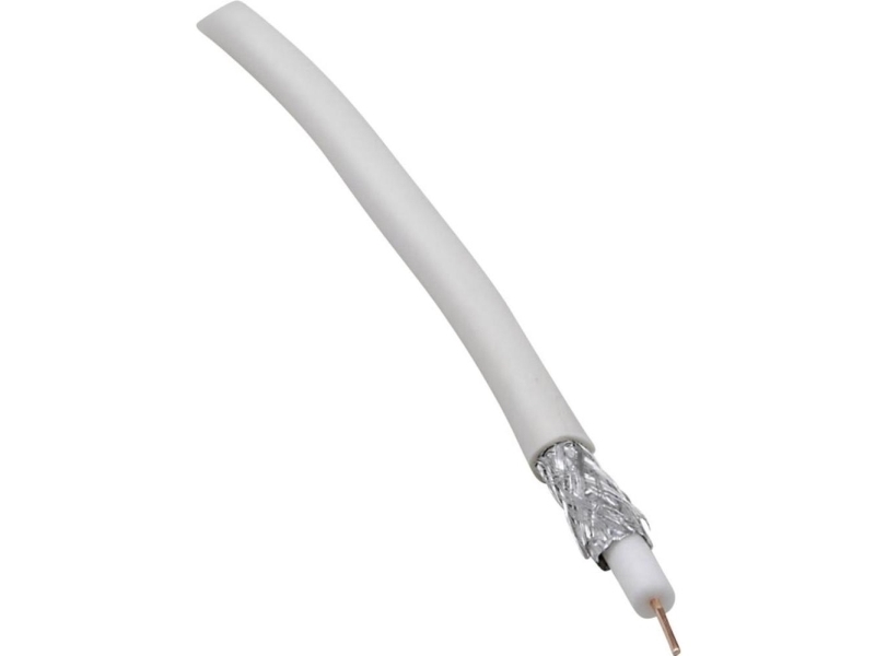 BKL Electronic 0806001/50 Koaksiaalikaapeli Ulkohalkaisija: 6,60 mm 75 Ohm 90 dB Valkoinen 50 m