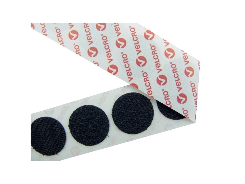 VELCRO® E28801533011425 Burrebåndpunkter til fastlimning Hæftedel (Ø) 15 mm Sort 1300 stk