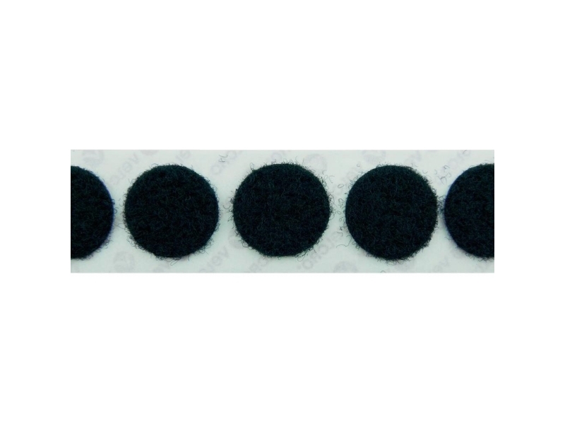 Velcro E20101933011425 Burrebåndpunkter Til Fastlimning Loop (Ø) 19 Mm Sort 1120 Stk