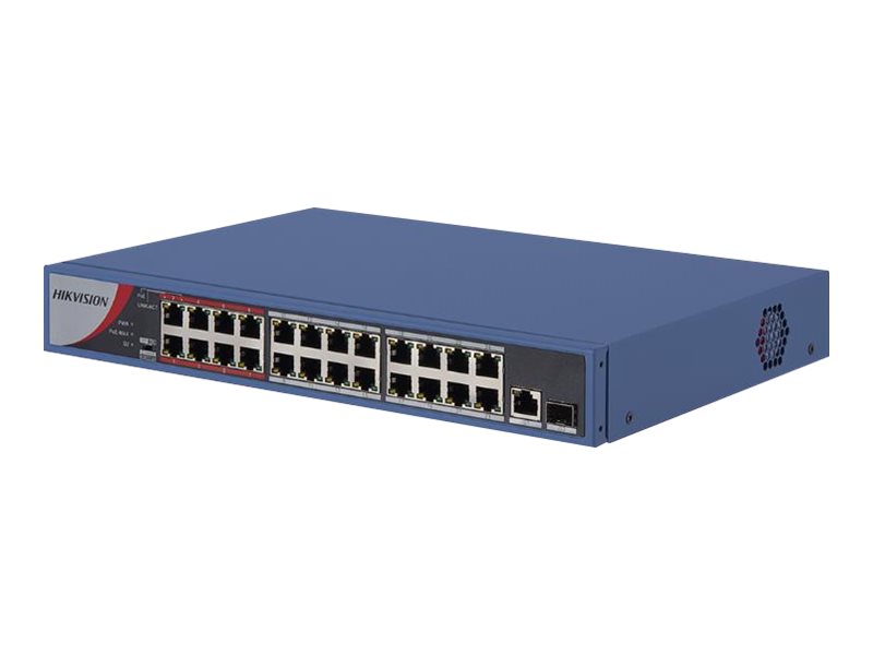 Hikvision Value Series Ds 3e0326p E/mb Switch Ikke Administreret 24 X 10/100 Poe 1 X 10/100/1000 1 X Gigabit Sfp Desktop Poe 230
