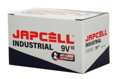 Japcell akku 9,0V - teollisuusakku - 10 kappaleen pakkaus