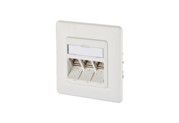 Btr Outlets Flush With 270° Modules - Unterputz-Steckdose - Cat 6A - Rj-45 X 3