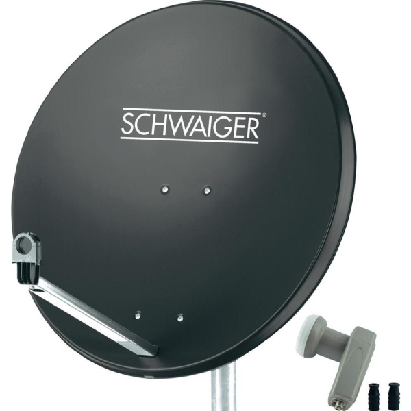 Schwaiger Sat Anlage 80 Cm 2 Teilnehmer Twin-Lnb Anthrazit