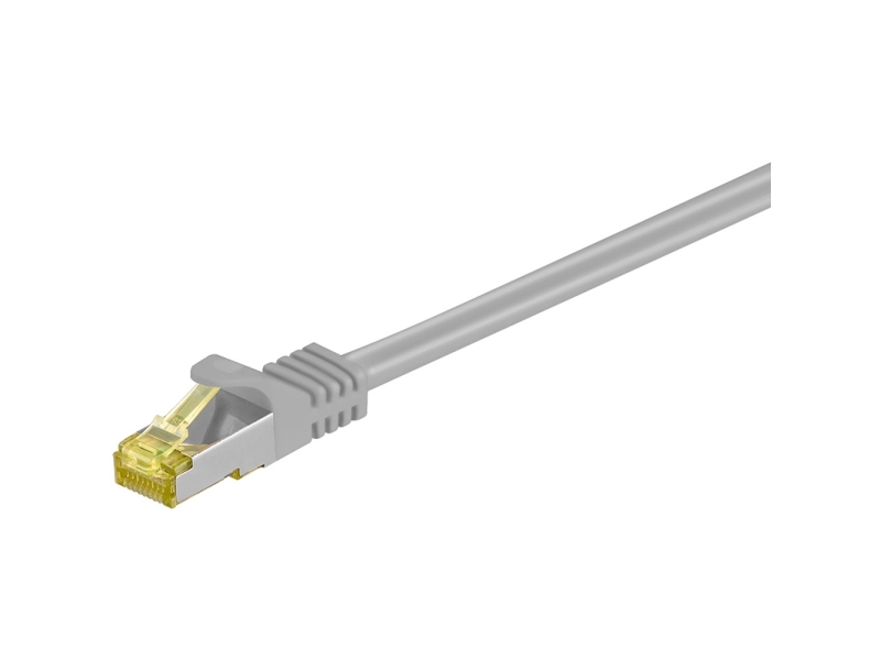 Goobay Rj45 Patchkabel Cat 6A S/Ftp (Pimf), 500 Mhz Mit Cat 7 Rohkabel, Grau, 3M, 3 M, Cat7, S/Ftp (S-Stp), Rj-45, Rj-45, Grau