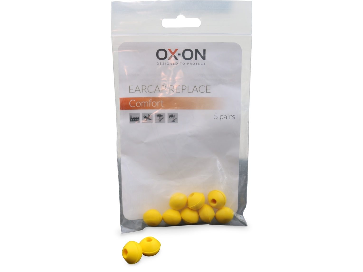 OX-ON løse ørepropper - Replacement pods Comfort, passer t/508045227 - 5 par | Kläder & Säkerhet - Säkerhetsutrustning - Proppar | GameStuff