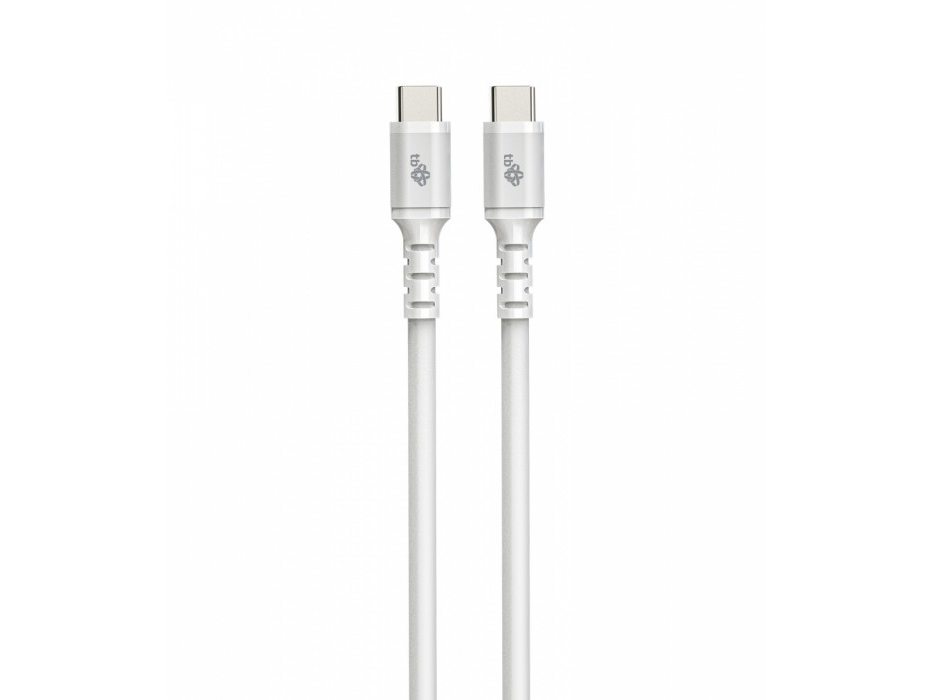 Usb C - Usb C Kabel 1 M. Silikon Weiß