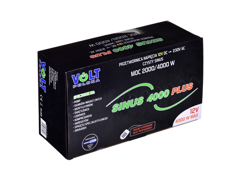 Agregat Volt Przetwornica SINUS PLUS 4000 12/230V (2000/4000W) + PILOT