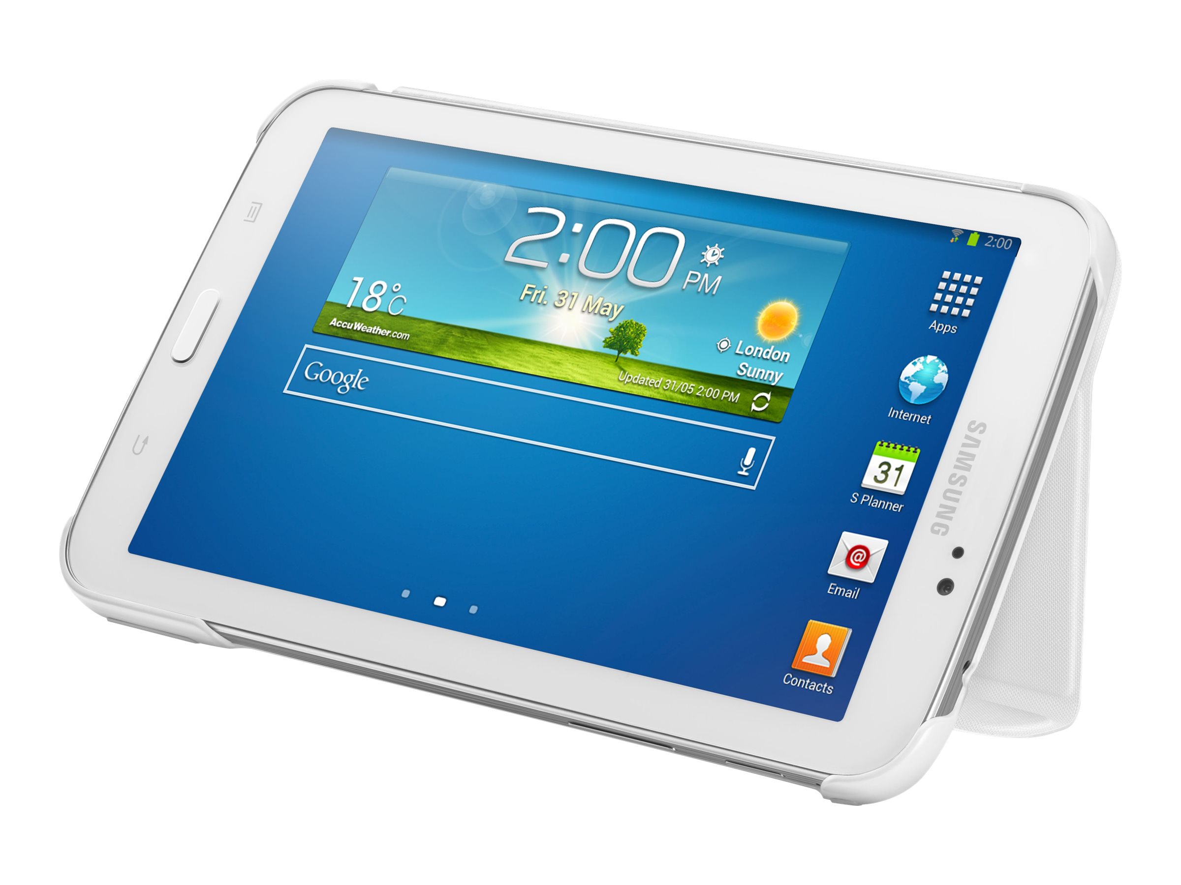 Samsung Book Cover Ef-Bt210b - Flipomslag Til Tablet - Polarweiß - 7" - Für Galaxy Tab 3 (7 Tommer)