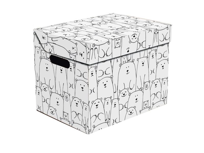 Se Okko Foldable Carton Box34x25x26cm Bears hos Computersalg.dk