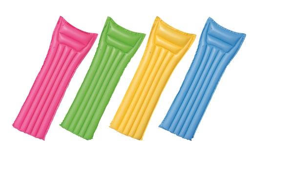 Bestway Luftmatratze ""Matte Finish"", Blau, Grün, Pink, Gelb, Schwimmende Matratze, Vinyl, 690 Mm, 1830 Mm, 598 G