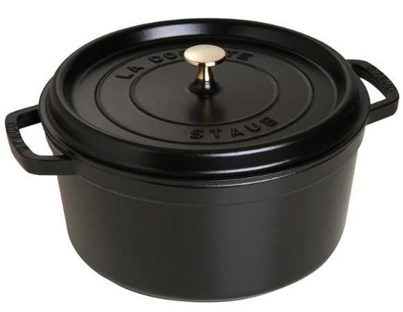 Staub Cocotte, Enkelt pande, Sort, Støbejern, 1,7 L, 1 stk, 18 cm