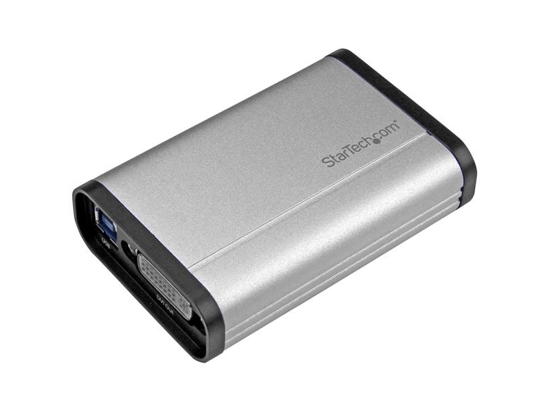 StarTech.com USB 3.0 Capture Gerät für High-Performance DVI Video - 1080 60FPS - Aluminium, Schwarz, Silber, USB 3.2 Gen 1 (3.1 Gen 1), 1920 x 1080 Pixel, USB Type-B, Mstar MST3363CNK-170, 504825 h | TV, Ljud & Bild - Digital tv-mottagare - Digital-TV-mottagare | GameStuff