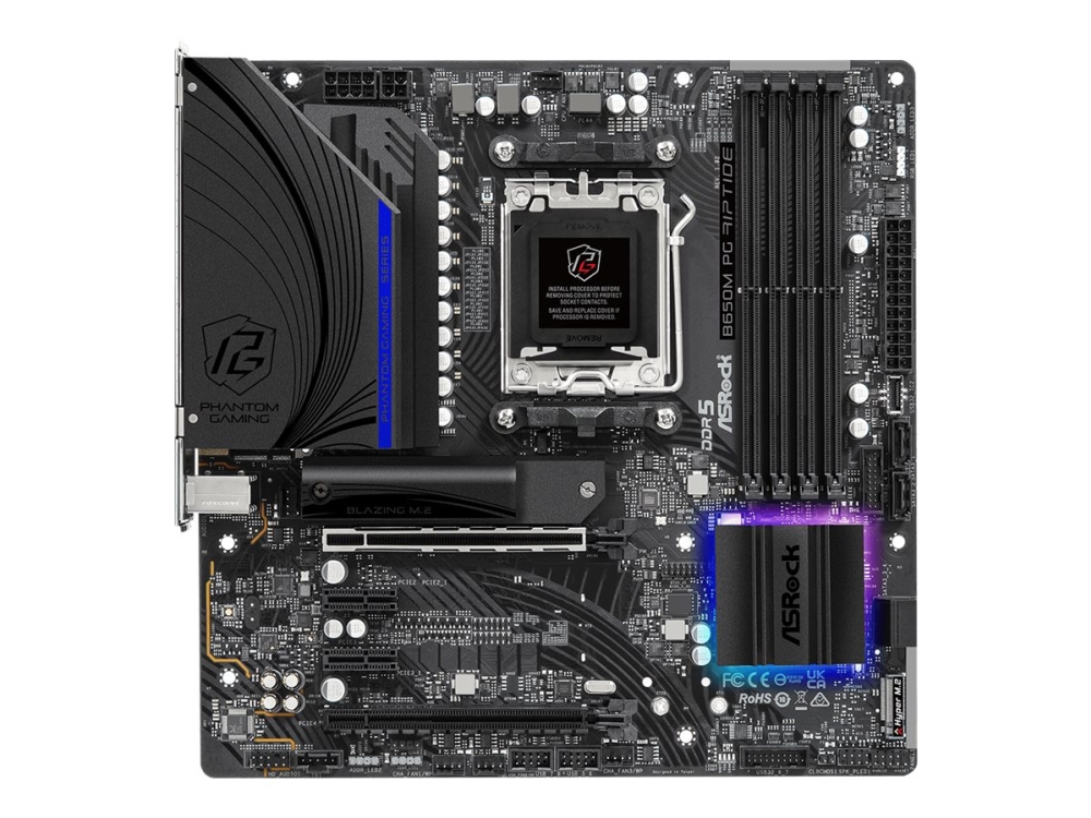 Asrock B650m Pg Riptide, Amd, Buchse Am5, Ddr5-Sdram, 128 Gb, Dimm, Zweikanalig