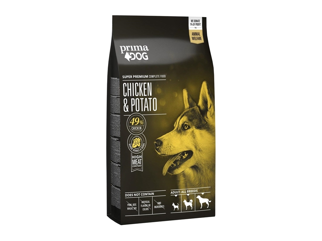 Primadog Trockenfutter Hähnchen-Kartoffel 10 Kg