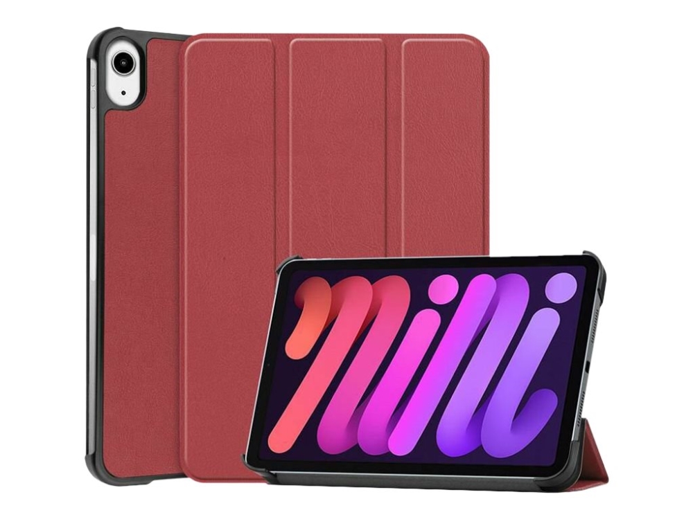 CoreParts - Flipomslag till surfplatta - trefaldigt hjul, med automatisk väckningsfunktion - vinröd - för Apple iPad mini (6:e generationen) | Datorer & Surfplattor - Tillbehör till surfplattor - Covers & Väskor | GameStuff