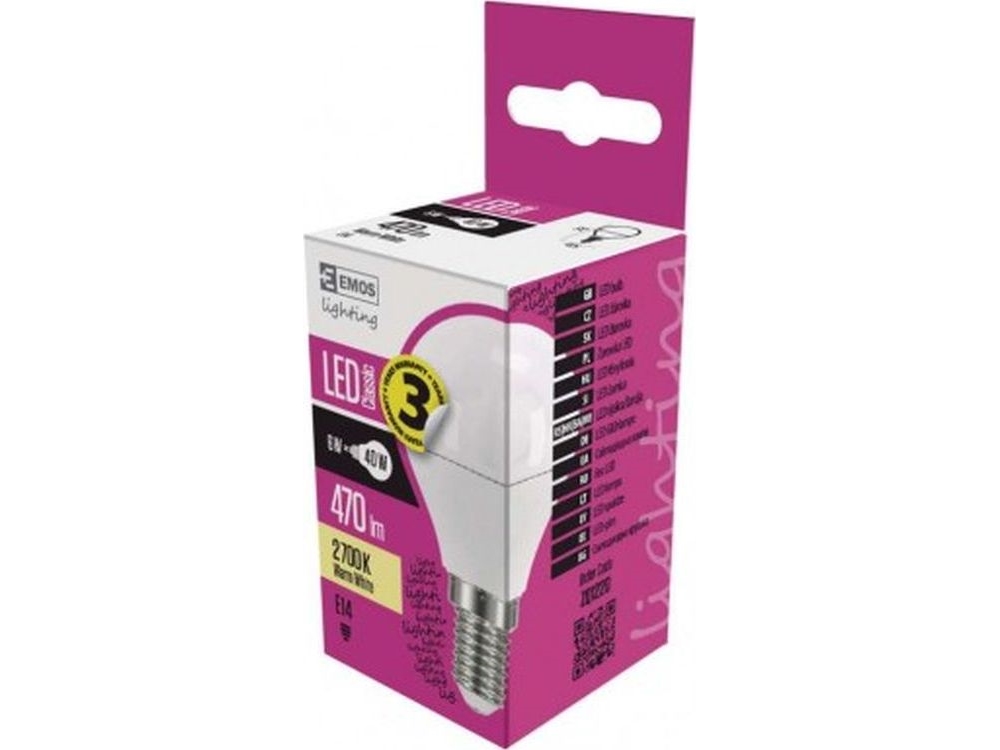 Emos Led-Lampe 6W E14 470Lm 2700K Blobe Classic Zq1220