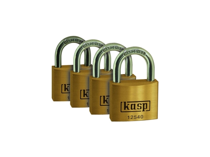 Kasp K12540d4 Hængelås 40 Mm Identiske Gyldengul Nøglelås