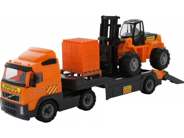 Lastbilssläp med gaffeltruck 750x230x345 mm | Leksaker - Bilar och andra fordon - Lastbilar | GameStuff