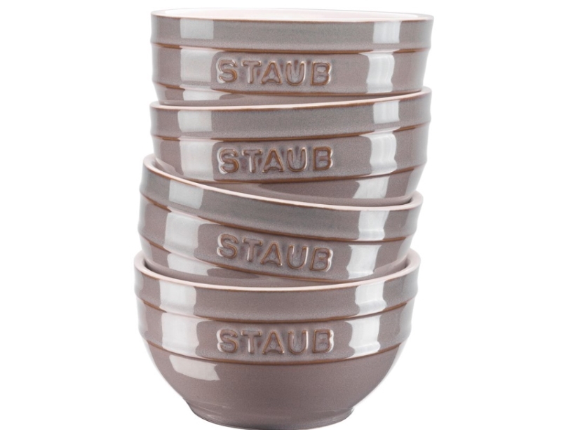 Skål sæt - STAUB keramik ramekin 700 ml, grå, rund (4 stk.)