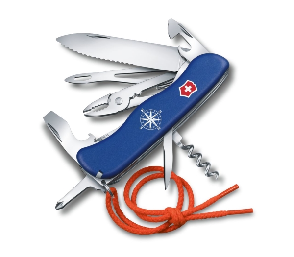 Victorinox Skipper, Fällkniv med låsblad, Kniv med flera verktyg, Clip point, Polyamid, Blå, 18 verktyg | Verktyg & Verkstad - Handverktyg - Knivar | GameStuff