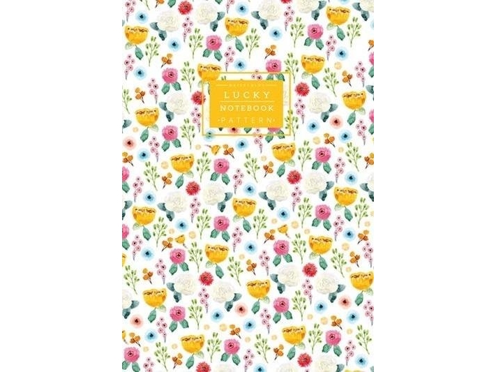 Design-Notizbuch 64 Seiten Liniert Flowers Gelb